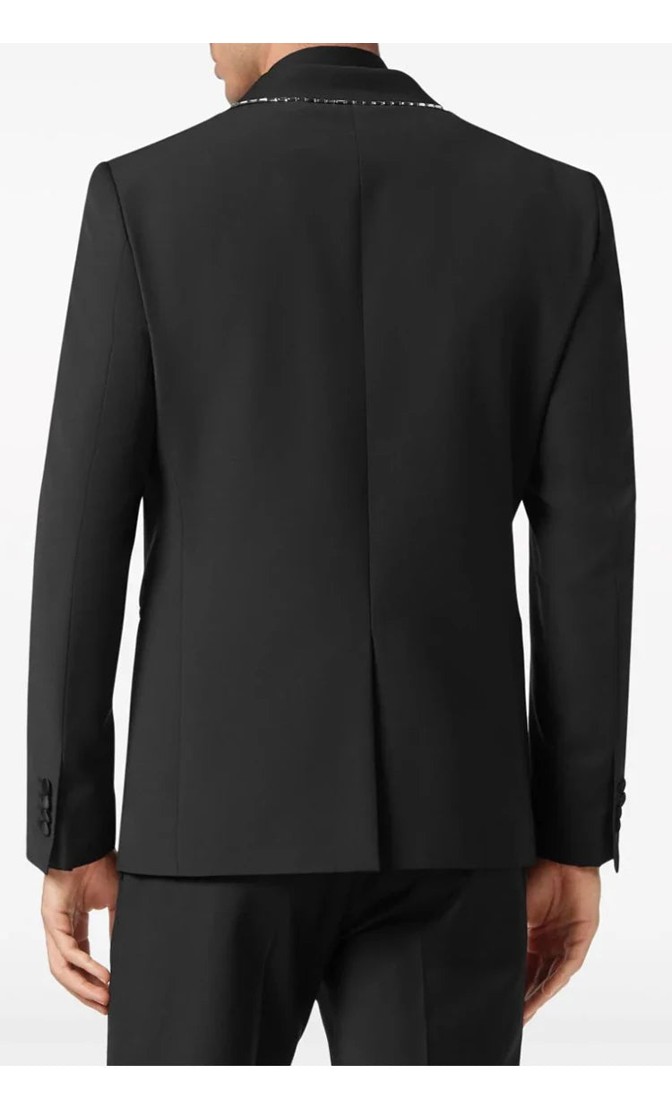 British Style Black Wool Bespoke Blazer