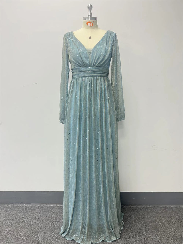 Effortlessly Sheer Long Sleeve Maxi Dress