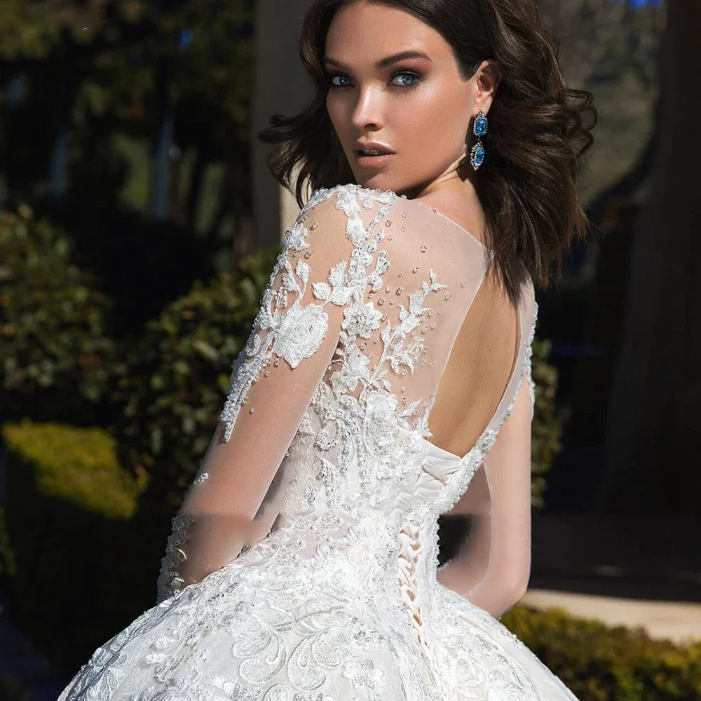 Sweet Organza Beading Bridal Gown