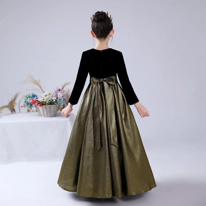 Fancy Velvety Junior Bridesmaid Gown