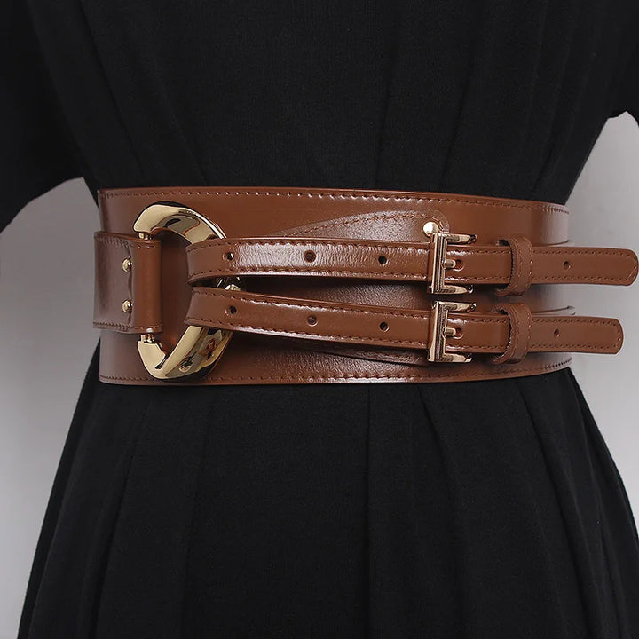 Trendy Irregular Waist Seal Leather Belt