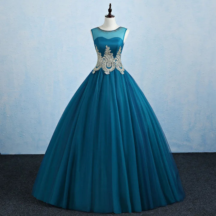 Magnificent Tulle Appliques Prom Gown