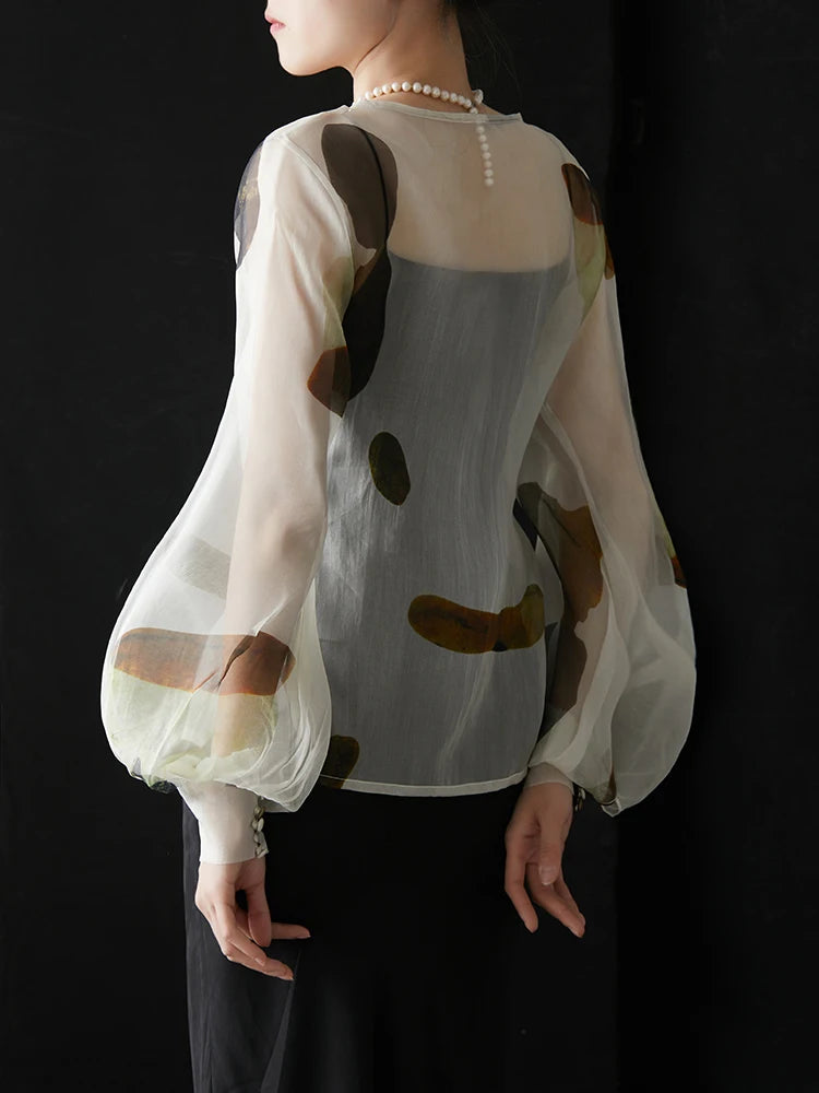 French Temperament Silk Blouse