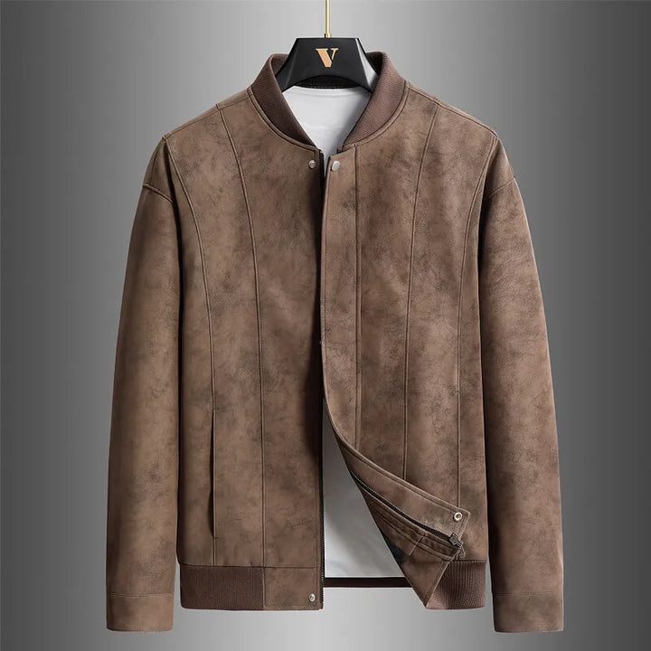 High-End Faux Suede Leather Jacket