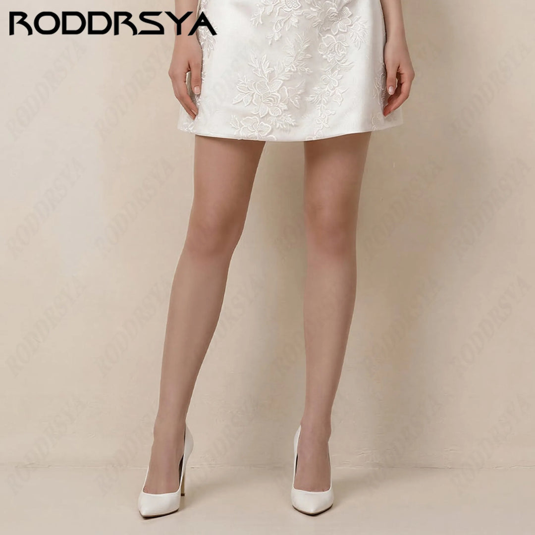 Sophisticated A-Line Short Wedding Dress