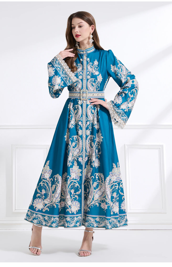 Effortlessly Stylish Standing Collar Maxi Dress