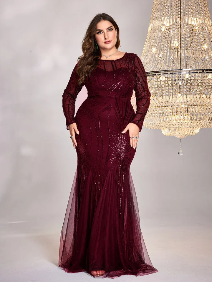 Romance In The Sequins Plus Size Women's Maxi Dress