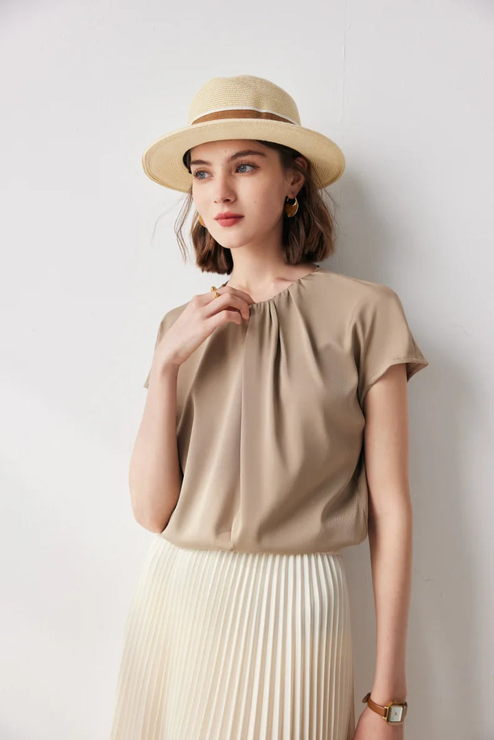 Effortlessly Natural Silk Casual Top