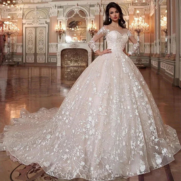 Luxurious Embroidered Bridal Ball Gown