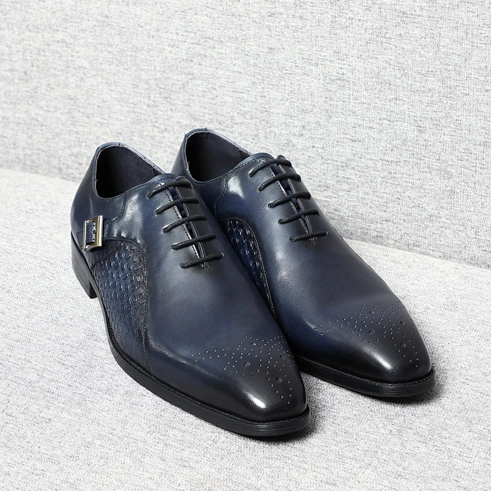 Classy Leather Oxford Lace Shoes