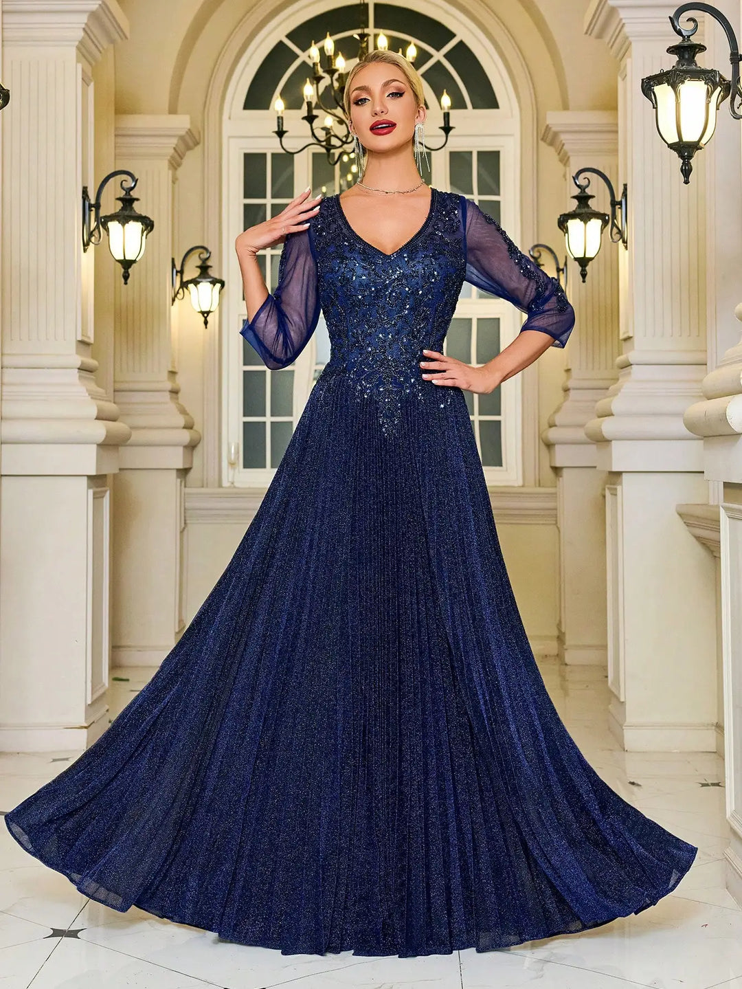 Luxury Glittery Mothe Of Bride Gown