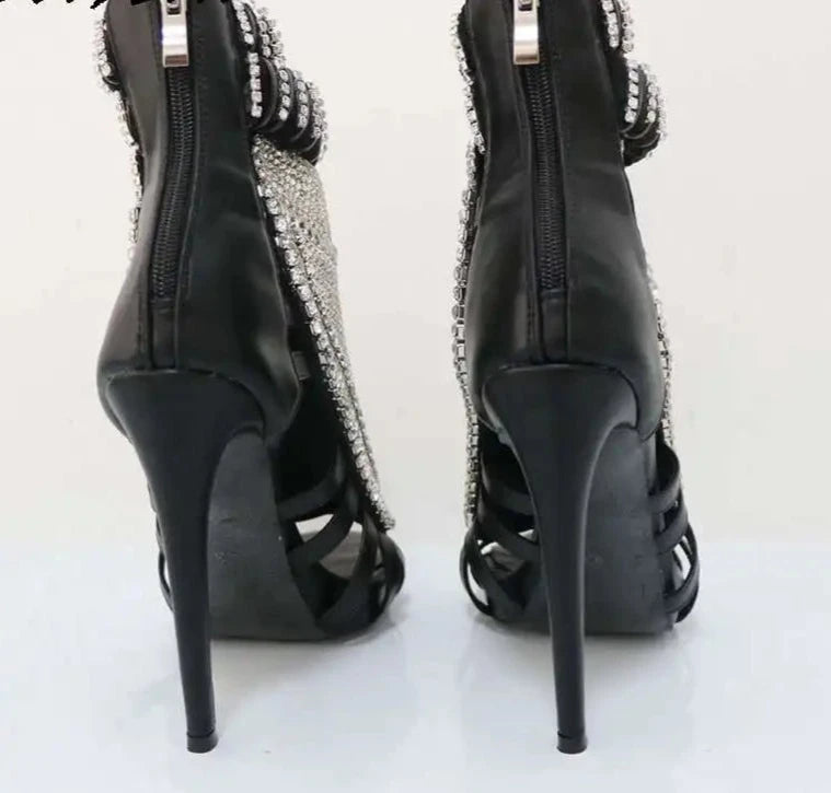 Rhinestones Ankle Strap Sandals