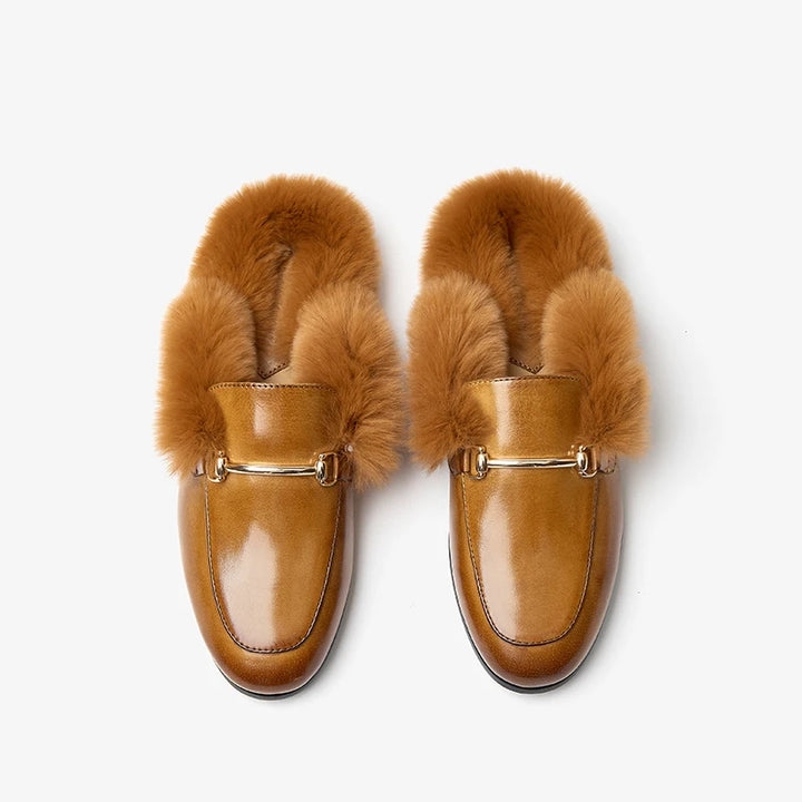 Trendy Furry Rabbit Hair Slippers