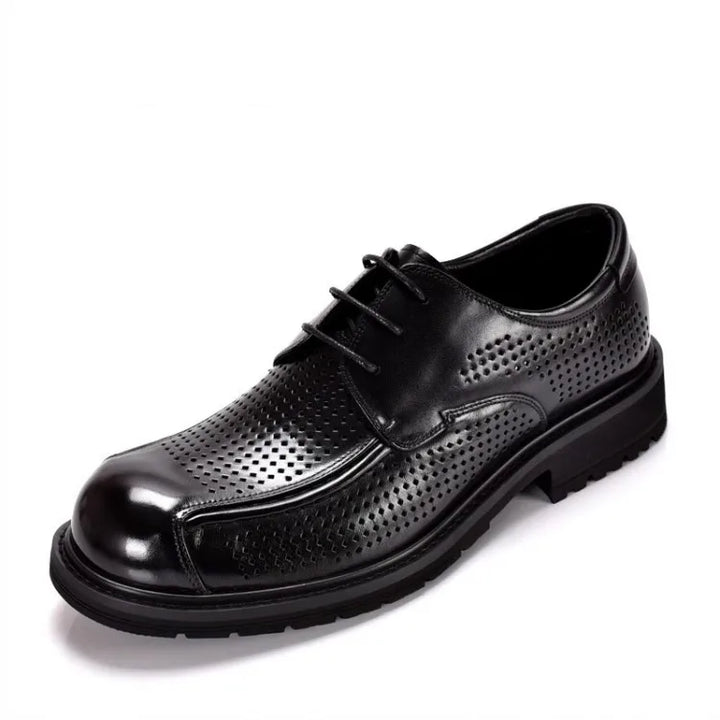 Smart Hollow Out Flat Leather Shoes