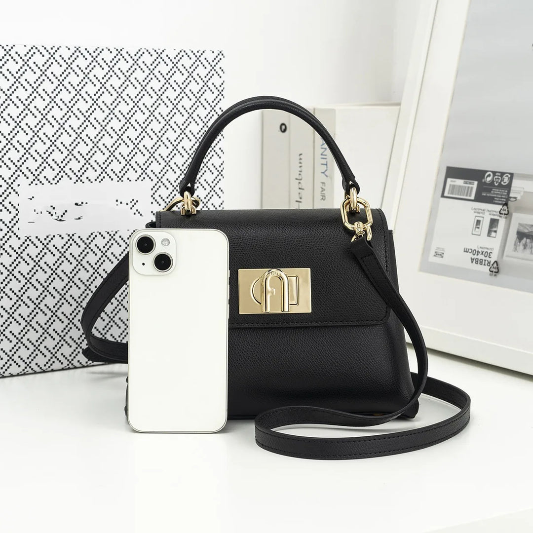 Luxurious Soft Cowhide Square Handbag