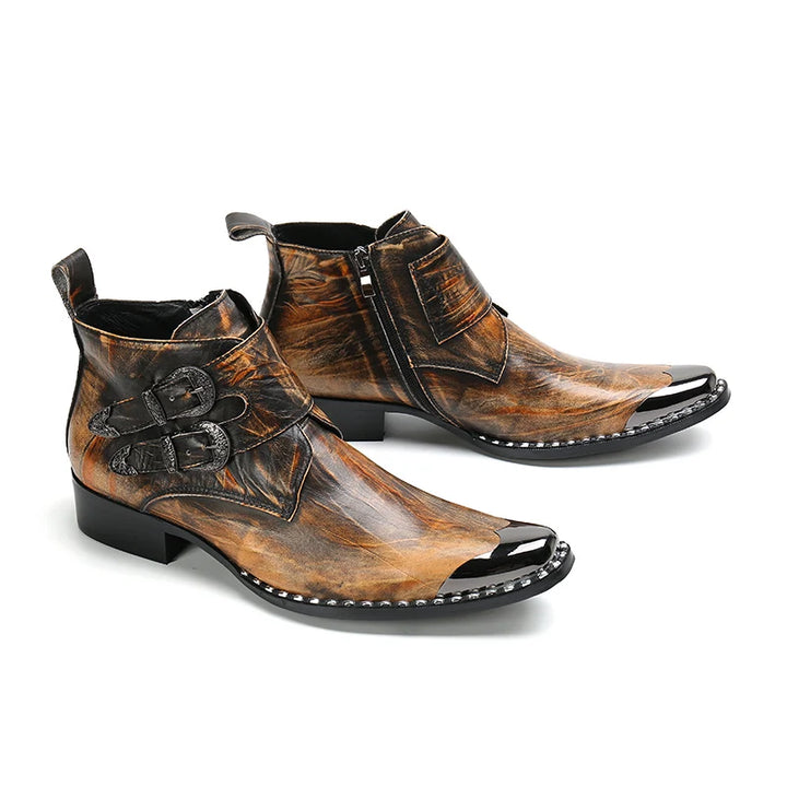 Double Buckle Cowboy Boots