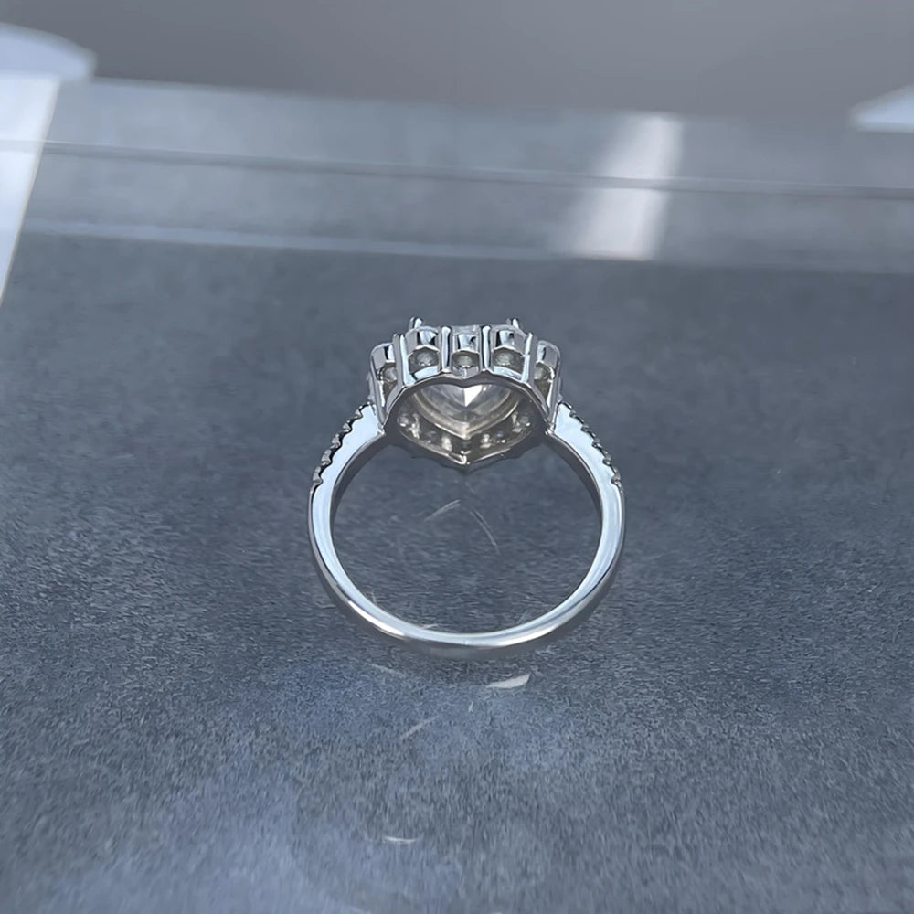Premium Heart Cut Moissanite Ring