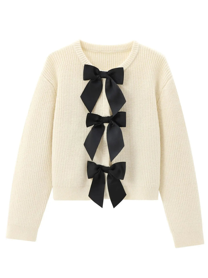 Vintage O-Neck Knitted Cardigan