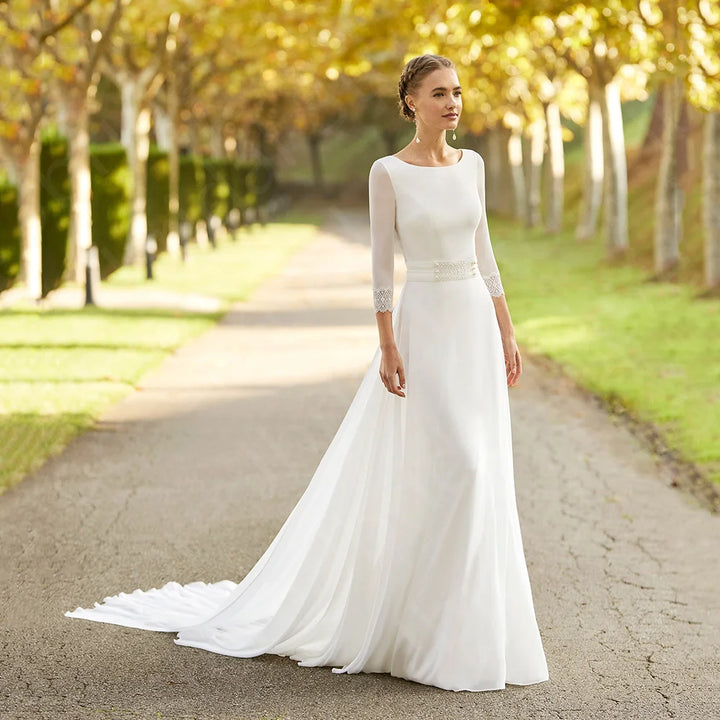 Stunning Backless Boho Wedding Dress