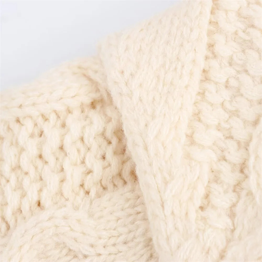 Refined Knitted Mid-Length Coat