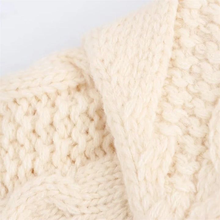 Refined Knitted Mid-Length Coat