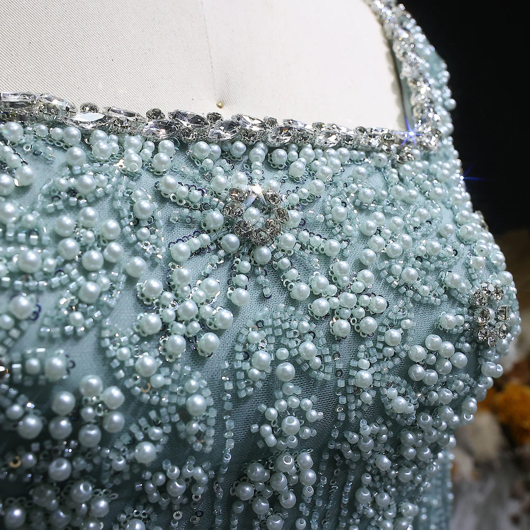 Sweet Beaded Arabic Evening Couture