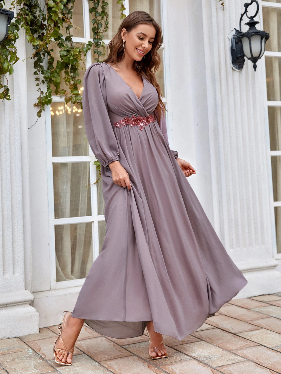 Refined Beaded Chiffon Bridesmaid Gown - All For Me Today Refined Beaded Chiffon Bridesmaid Gown - All For Me Today