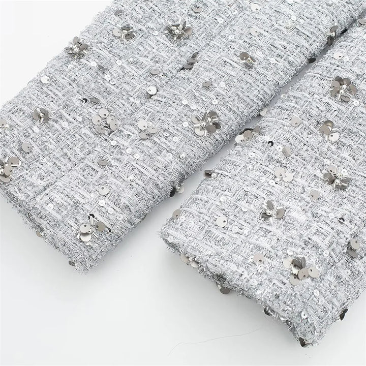 Fancy Beaded Detailing Casual Coat