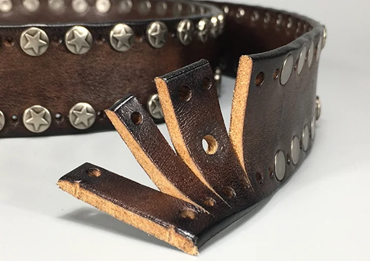 Bold Handmade Punk Style Leather Belt
