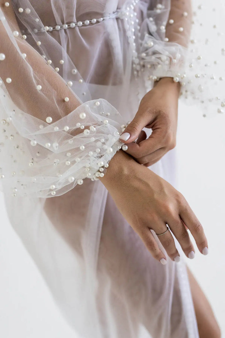 Stunning Light Pearls Dressing Gown