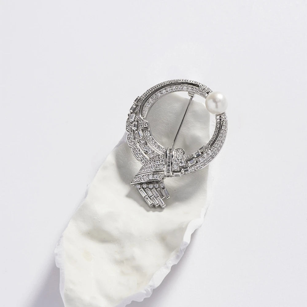 Glorious Natural Pearl Sapphire Brooch