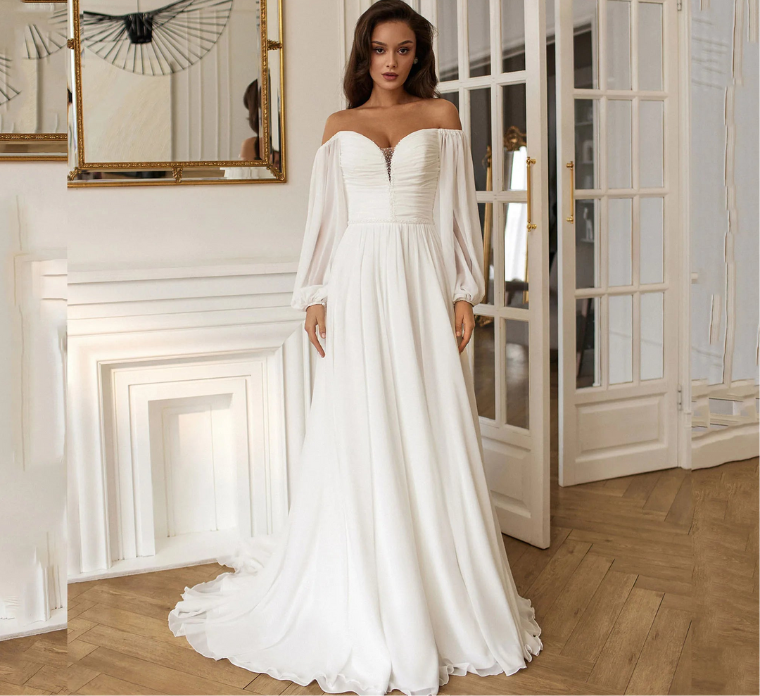 Stunning Light Chiffon Wedding Dress