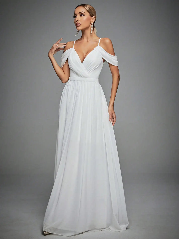 Fashionable Cross Drop Sleeve Gown