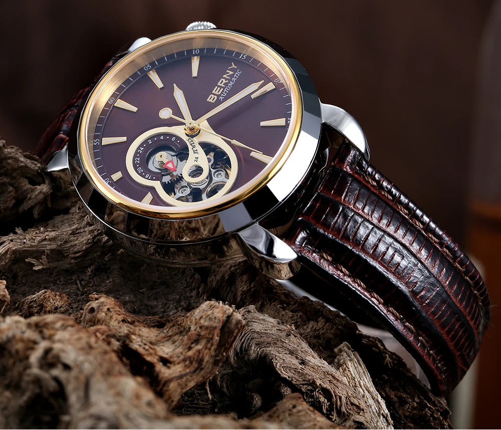Sweet Sapphire Glass Mechanical Watch