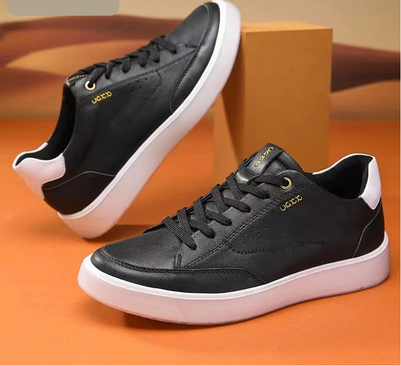Comfortable Lace-Up Leather Sneakers