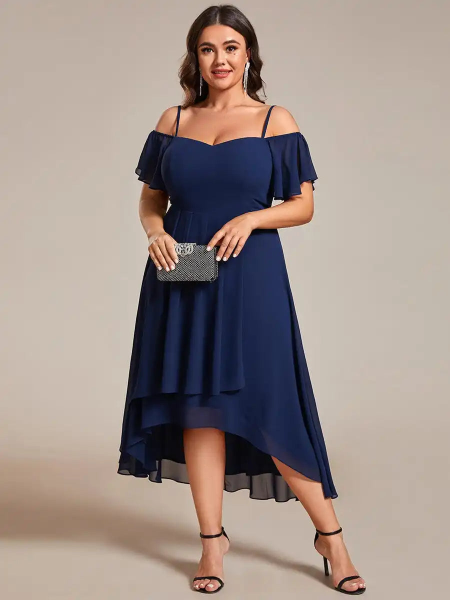 Cold Shoulder Women's Plus Size Formal Dress | All For Me Today Cold Shoulder Women's Plus Size Formal Dress | All For Me Today
