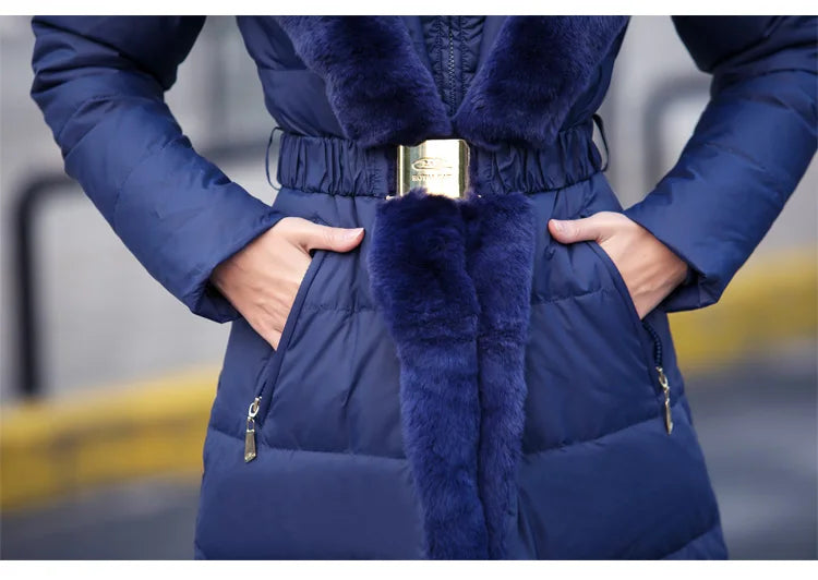 Elegant Fur Collar Down Jacket