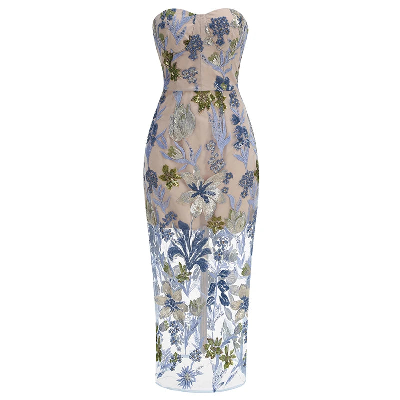 Charming Slim Fit Maxi Dress