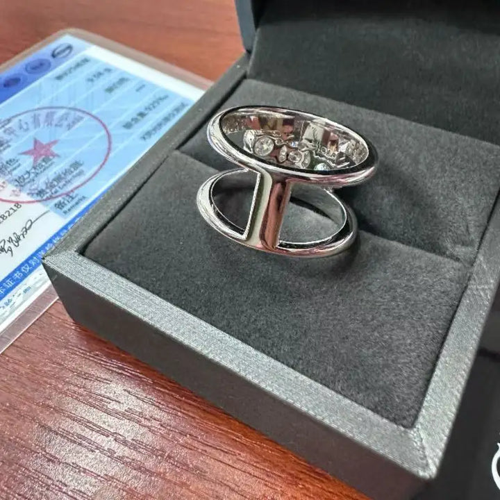 Timeless Silver Moissanite Ring