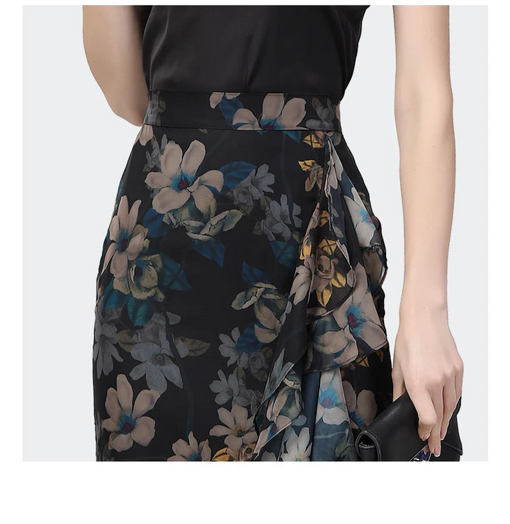 Graceful Ruffles Mermaid Silhouette Skirt