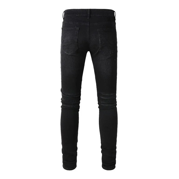 Elegant Skinny Tapered Stretch Denim Pants