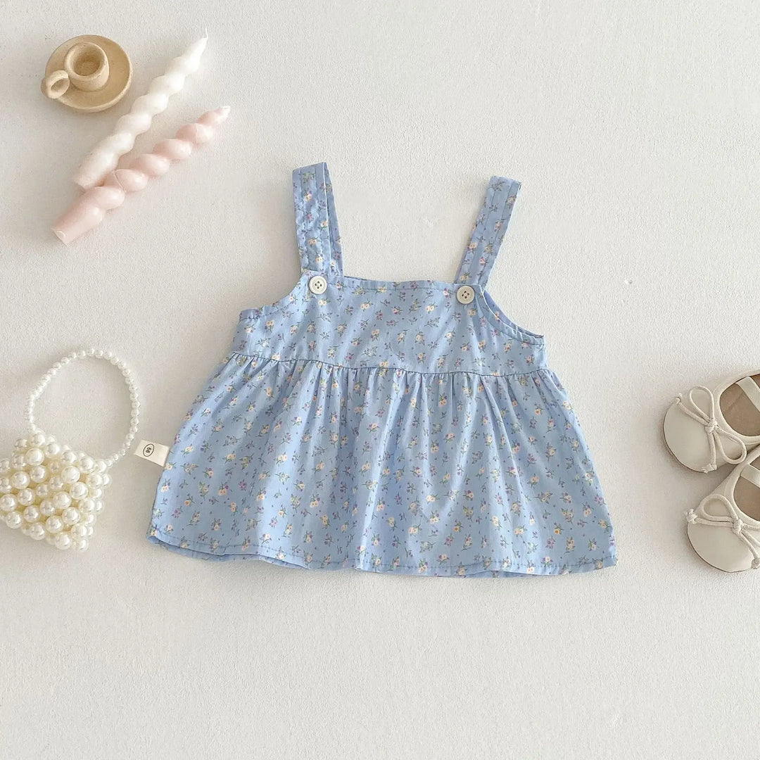 Cute Floral Baby Girl's Romper Dress
