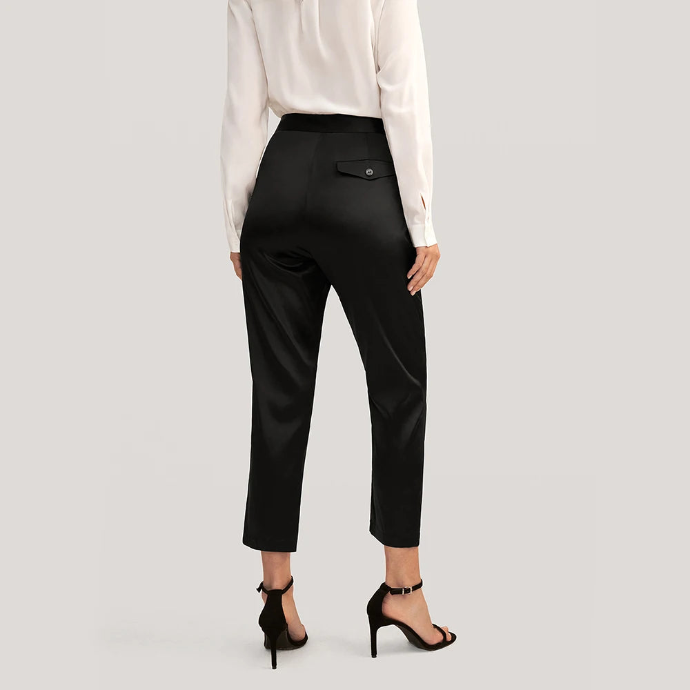 Stylish Silk Pipe Cropped Pants