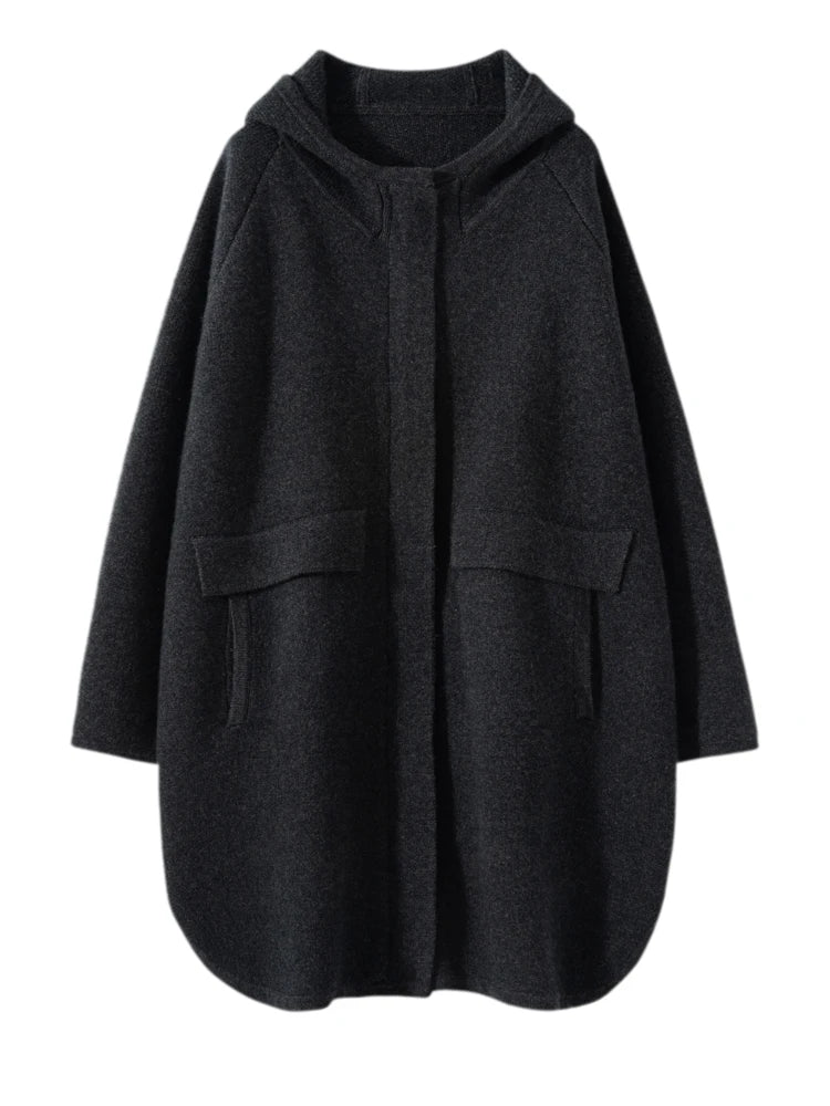 Comfortable Loose Long Cashmere Hoodie
