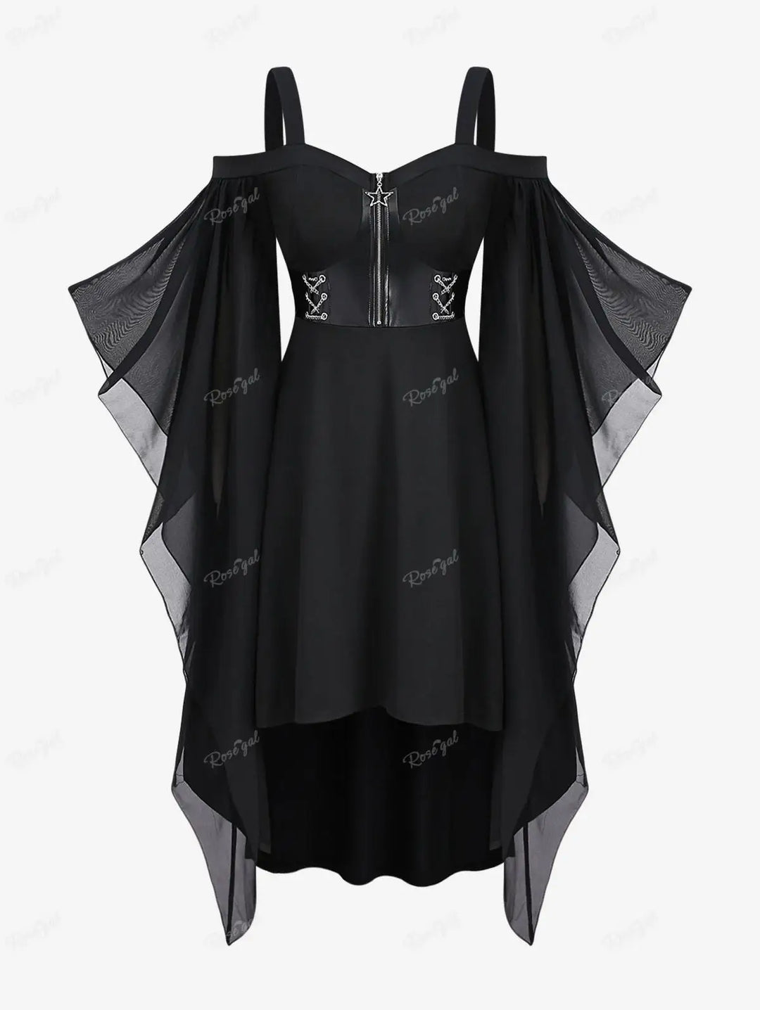 Butterfly Sleeve Plus Size Women's Costume Dress