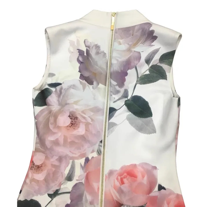 Elegant Floral Print Evening Dress