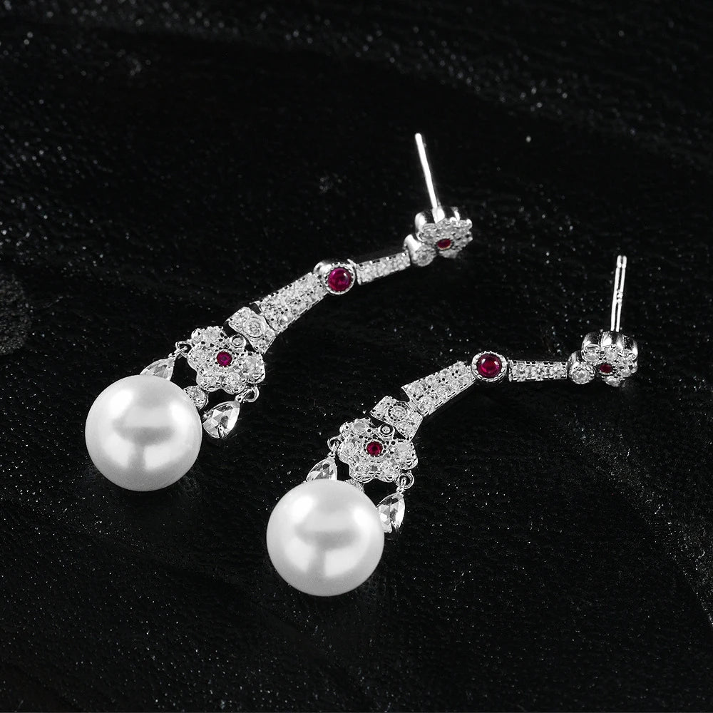 Luxury Fine Pearl Drop Earrings