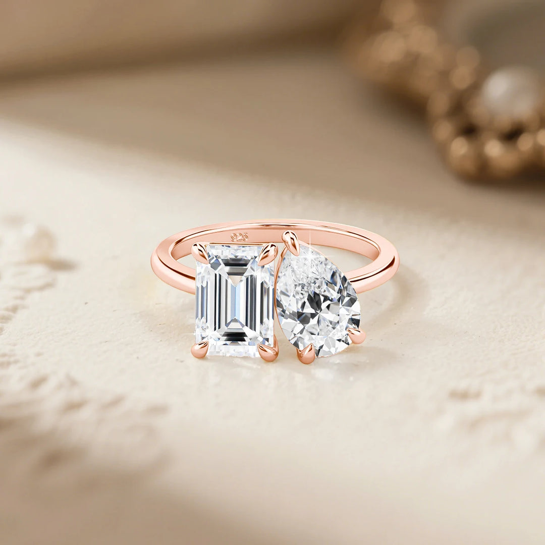 High-Quality Silver Moissanite Ring