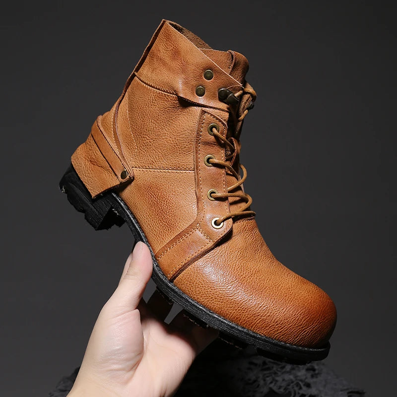 Goodyear-Welted High-top Leather Boots