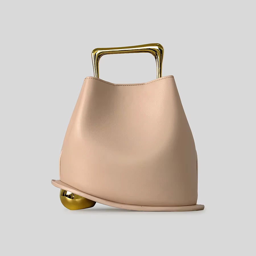Versatile Metal Hand-Held Bucket Bag